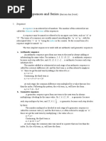 Sequences and Series: (Barisan Dan Deret)