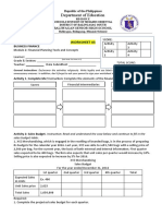 Worksheet FINANCE Q1 M2 Fin'l Planning Tools & Concepts