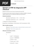 Ejemplo en PHP de Integración APP Checkout