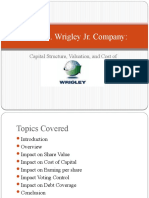 The Wm. Wrigley Jr. Company:: Capital Structure, Valuation, and Cost of Capital