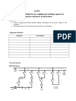 LAB 13 To Investigate Double Bus-Bar Coupling and Switching Sequence For Disconnectors and Power Circuit Breakers