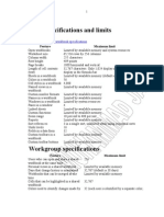 Excel Specifications and Limits