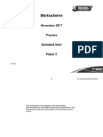 Physics Paper 3 SL Markscheme