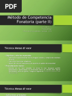 Método de Competencia Fonatoria (Parte II)