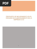 Propuesta de Mejoramiento en El Proceso de Almacenamiento de La Empresa S.A.S