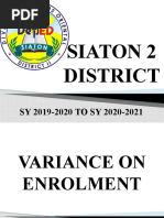 Siaton 2 District: SY 2019-2020 TO SY 2020-2021