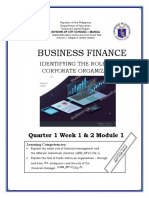 Business Finance: Identifying The Roles in A Corporate Organization