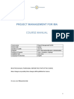 Project Management For Iba: Course Manual