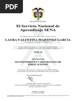 Certificado Sena Titulo Mantenimiento