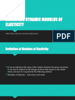 Static and Dynamic Modulus of Elasticity