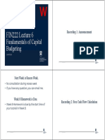 FIN222 Lecture 6: Fundamentals of Capital Budgeting