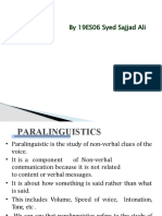 Paralinguistics and Gesture