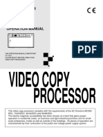 Video Copy Processor: Operation Manual