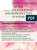 Coordinated Functions of The Nervous, Endocrine, and Reproductive Systems