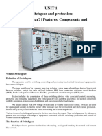 Unit 1 Switchgear and Protection: What Is Switchgear? - Features, Components and Classification