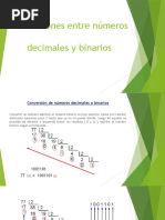 Conversion Entre Números Decimales y Binarios