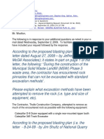 Response To Questions/ Concerns - Haywood Blasting Request (Document ID No. 8523) Thursday, September 03, 2009 2:41:51 PM