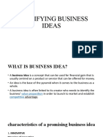 Identifying Business Idea