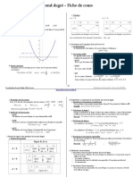 Polynomes Second Degre Fiche Cours