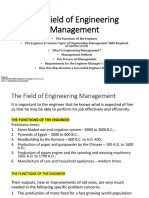 The Field of Engineering Management