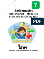 First Quarter - Module 2 Problems Involving Sets: Mathematics