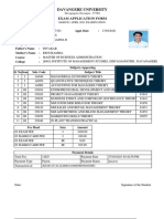 Davangere University: Exam Application Form