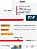 Sesión #03 - Reparte Proporcional, Regla de Tres Simple y Factores de Conversión y Cuadro de Múltiplos y Submúltiplos