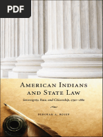 Rosen - American Indians and State Law Sovereignty, Race, and Citizenship, 1790-1880 (2007)