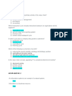 Ais M1-Quiz No. 1: B. Automating All Decision Making C. Allocating Organizational Resources