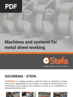 Machines and Systems For Metal Sheet Working