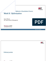 Week 8: Optimization: 15.455x Mathematical Methods of Quantitative Finance