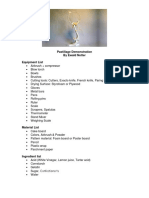 Pastillage Demonstration by Ewald Notter Equipment List