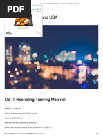 US IT Recruiting Training Material - Road To US Staffing and USA