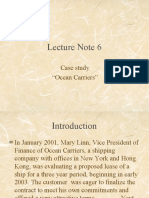 Lecture Note 6 (Case Ocean Carrier)