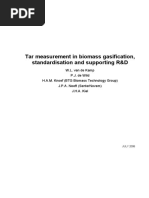 W.L. Van de Kamp - Tar Measurement in Biomass Gasification, Standardisation and Supporting R&D