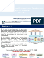 Harmonized National Research and Development Agenda (HNRDA) 2017-2022