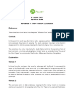 Reference To The Context + Explanation Reference:: A Poison Tree by William Blake