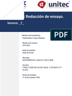 Oral y Escrita Tarea 7 Redacción de Ensayo.