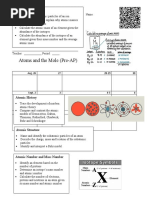 Atoms and The Mole (Pre-AP)