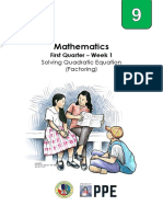 Mathematics: Solving Quadratic Equation (Factoring)