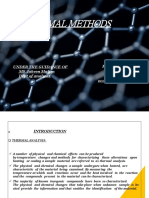 Thermal Methods: Mohd Moiz Pharm - D 3 Year Under The Guidance of MS - Jabeen Ma'am Dept of Analysis