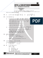 Quadratic - Equation Hints and Solution