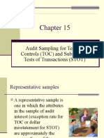 Audit Sampling For Tests of Controls (TOC) and Substantive Tests of Transactions (STOT)