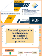 Metodología para La Construcción, Aplicación y Evaluación de Prueba