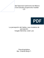 Modelos de Percepción Del Habla - 3er. ENSAYO PSICOLING.