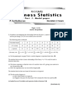 Paper I & 11 Answer All Questions: (E) Explain The Use of Correlation and Regression Studies in Busainess?