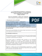 Guía de Actividades y Rúbrica de Evaluación - Unidad 1 - Paso 1 - Contextualización de Generalidades y Control Reproductivo