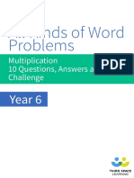 All Kinds of Word Problems: Multiplication 10 Questions, Answers and A Challenge