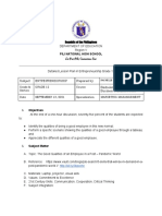 Detailed Lesson Plan in Senior High School Entrepreneurship