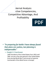 Internal Analysis: Distinctive Competencies, Competitive Advantage, and Profitability